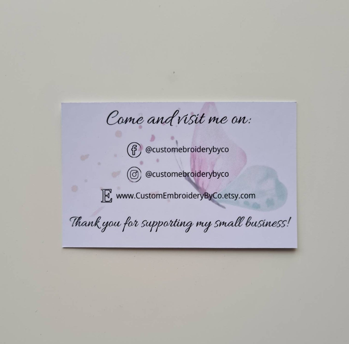 Personalised gloss business cards, small business tools, handmade cards, own logo, custom made cards, card printing, business stationery