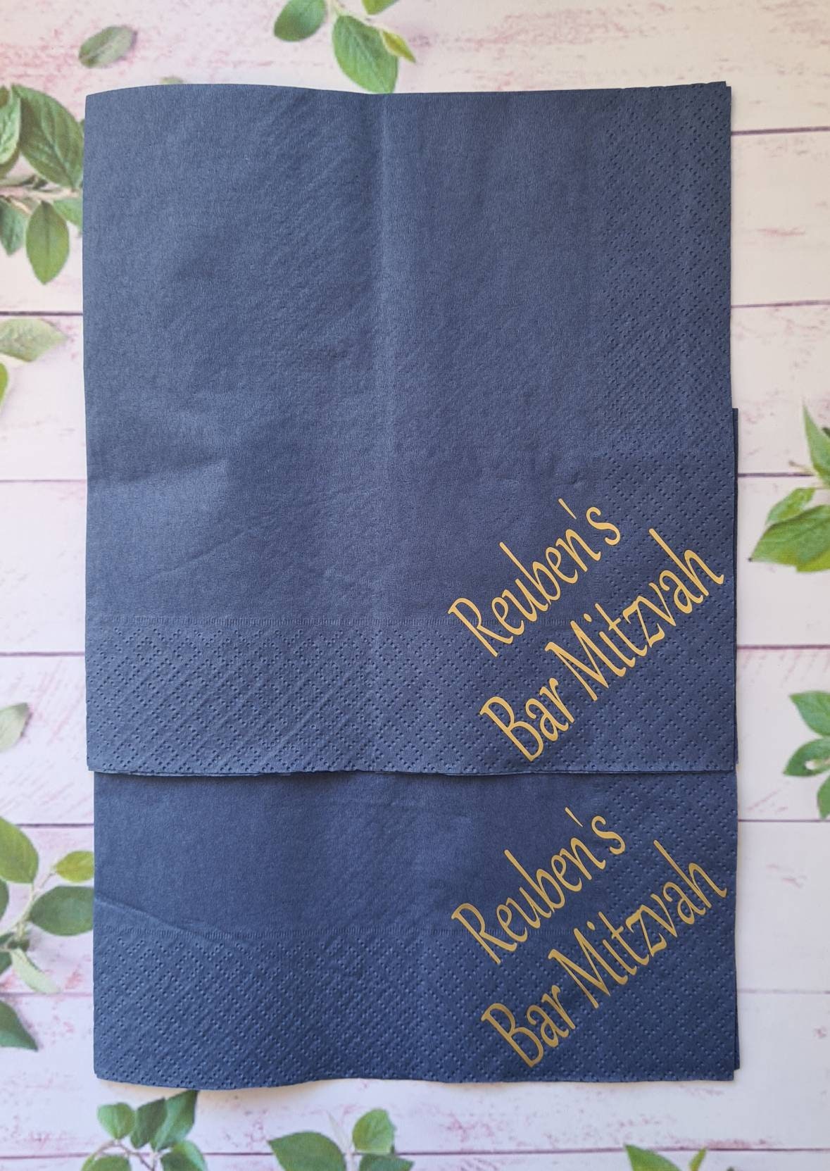 Blue Personalised napkins, party supplies, custom napkins, wedding napkins, serviettes, birthday, christening, anniversary, bar mitzvah