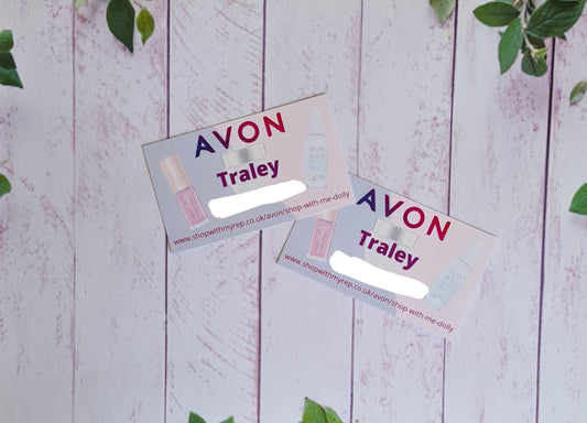 Avon business cards matte finish, new customer cards, calling cards, custom cards, Personalised cards, new rep cards