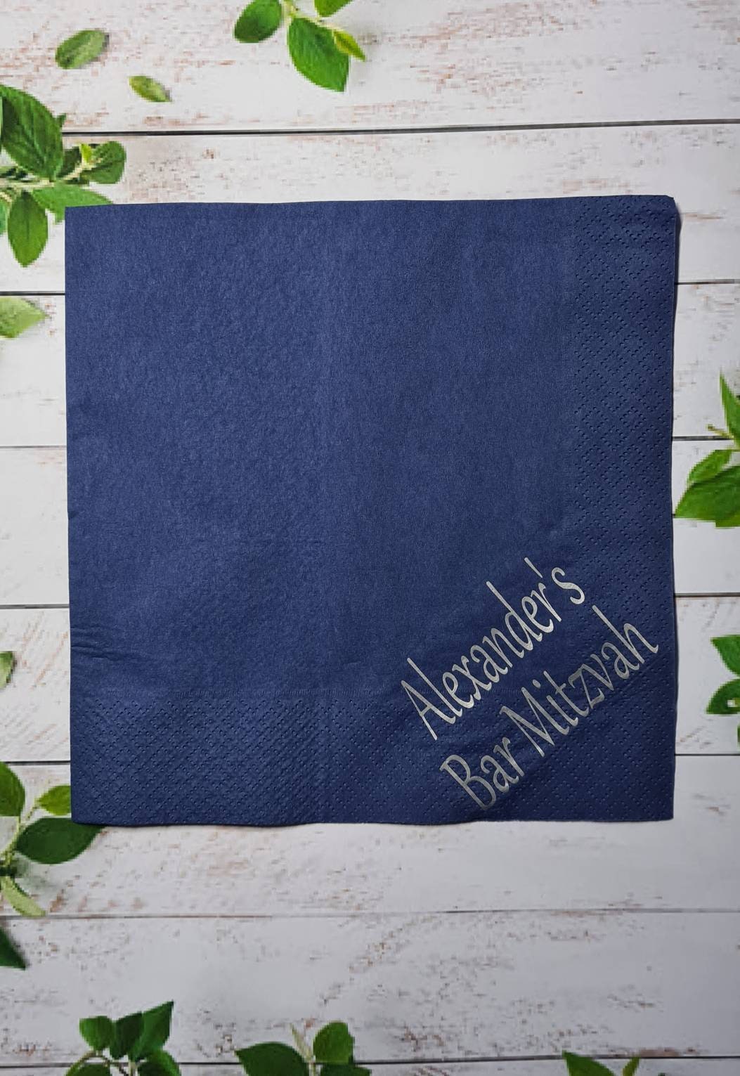 Blue Personalised napkins, party supplies, custom napkins, wedding napkins, serviettes, birthday, christening, anniversary, bar mitzvah