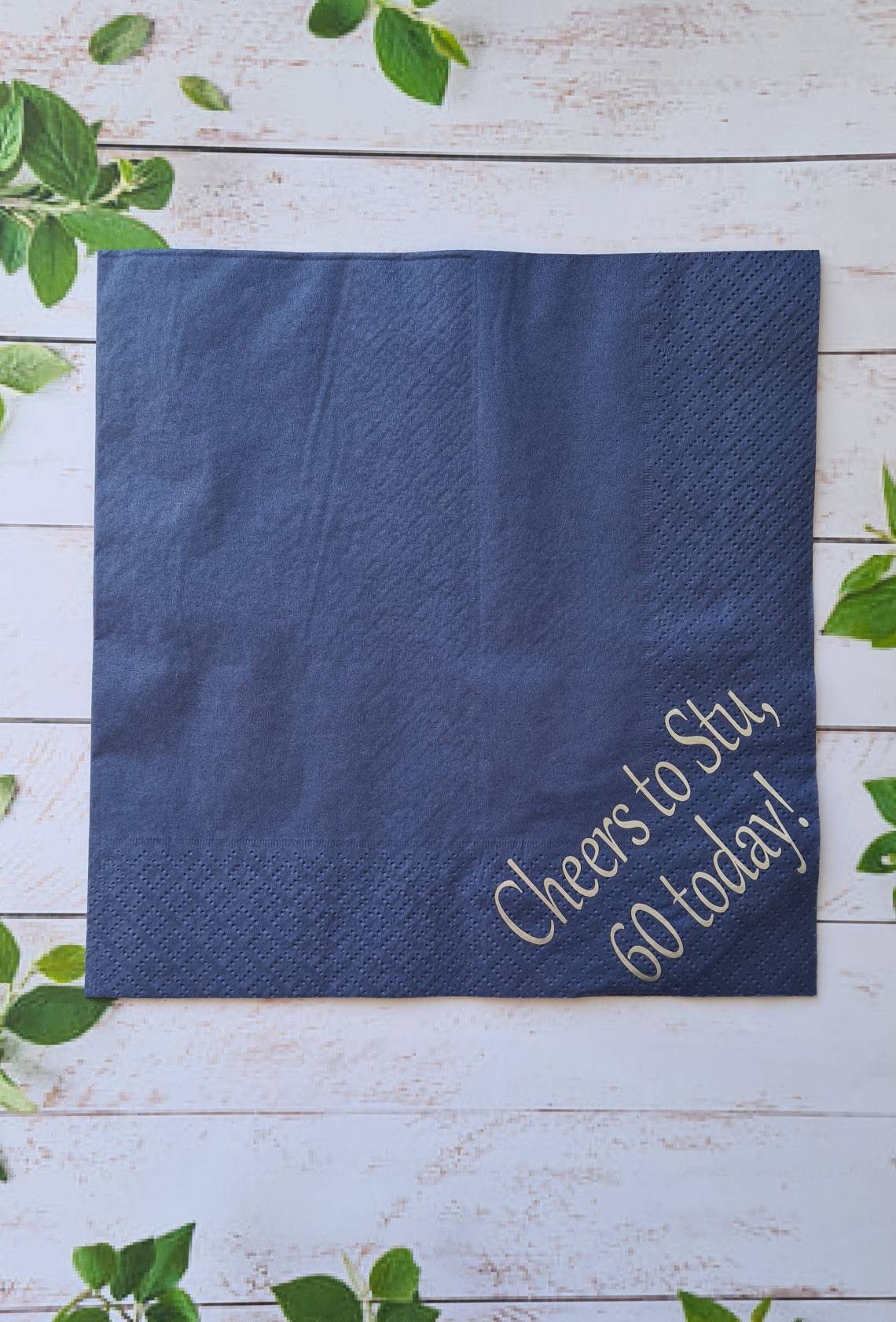 Blue Personalised napkins, party supplies, custom napkins, wedding napkins, serviettes, birthday, christening, anniversary, bar mitzvah